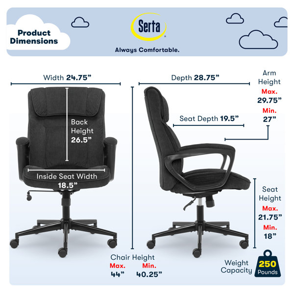 Serta style hannah ii best sale office chair